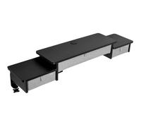 Duronic DD4 BK Planche de 120 cm avec 3 Tiroirs pour Bureau | Compatible avec Plateaux TT120 TT140 TT160 de Duronic | Structure