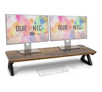 Duronic DM06-2 AO Support pour Deux moniteurs en MDF 82 x 30 cm Rehausseur d’écran d’Ordinateur Portable LCD LED TV pour 1 ou 2 écrans de 13,5cm Espace de Travail Ergonomique avec Rangement