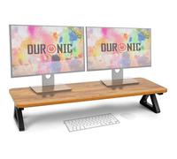 Duronic DM06-2 AW Support pour Deux moniteurs en MDF 82 x 30 cm Rehausseur d’écran d’Ordinateur Portable LCD LED TV pour 1 ou 2 écrans de 13,5cm Espace de Travail Ergonomique avec Rangement