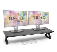 Duronic DM06-2 BK Support pour moniteur d’écran 81,5 x 30 cm MDF | Rehausseur d’écran d’ordinateur laptop LCD LED TV Charge maximale 10 kg Rehausse de 15,3 cm Espace de travail ergonomique