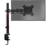 Duronic DM151X3 Support d'écran de PC à Pince pour Bureau Hauteur Ajustable Rotatif / Inclinable / Pivotable Compatibilité avec Moniteurs VESA 75/100 2 Extensions Passes câbles inclus