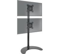 Duronic DM15D2V2 Bras pour 2 moniteurs d'ordinateur sur socle Support double d'écran PC articulé ergonomique pour bureau VESA 75 100 Hauteur Ajustable Rotatif Inclinable Pivotant Universelle