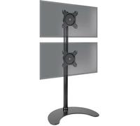 Duronic DM15D2V2 Bras pour 2 moniteurs d'ordinateur sur socle | Support double d'écran PC articulé ergonomique pour bureau | VESA