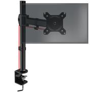 Duronic DM251X2 Support d’écran de PC avec Pince pour Bureau Hauteur Ajustable Rotatif Inclinable Pivotable Compatibilité avec moniteurs VESA 75 100 Passes câbles Inclus 1 Extension
