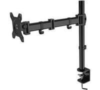 Duronic DM251X3 BK Support d'écran à Pince pour Bureau - Hauteur Ajustable - Rotatif/Inclinable/Pivotable-Compatibilité Universelle avec Moniteur d'Ordinateur LCD/LED VESA 75/100-2 Extensions G