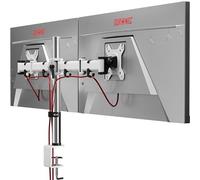 Duronic DM252 WE Bras pour 2 moniteurs d’Ordinateur Support Double écrans PC articulé pour Bureau VESA 75 100 Hauteur Ajustable Rotatif Inclinable Pivotant Compatibilité Universelle