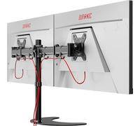 Duronic DM25D2 Bras pour Moniteur d’Ordinateur sur Socle Support d’écran PC articulé Ergonomique de Bureau avec Extension VESA 75 100 Hauteur Ajustable Rotatif Inclinable Pivotant