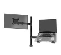 Duronic DM25L1X1 Bras pour Moniteur d’Ordinateur et d’Ordinateur Portable Support d’écran PC et Ordinateur articulé Ergonomique VESA 75 100 Hauteur Ajustable Rotatif Inclinable Pivotant