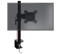 Duronic DM351X1 Support d’écran de PC avec Pince pour Bureau Hauteur Ajustable Rotatif Inclinable Pivotable Compatibilité avec moniteurs VESA 75 100 Passes câbles Inclus