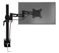 Duronic DM351X3 BK Support d’écran à Pince pour Bureau Noir - Hauteur Ajustable - Rotatif/Inclinable/Pivotable - Compatible avec Moniteur d’Ordinateur LCD/LED VESA 75/100 - 2 Extensions