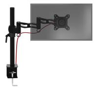 Duronic DM351X3 BK Support d'écran à Pince pour Bureau Noir - Hauteur Ajustable - Rotatif/Inclinable/Pivotable - Compatible avec Moniteur d'Ordinateur LCD/LED VESA 75/100 - 2 Extensions