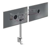 Duronic DM352 SR Bras pour 2 moniteurs d’Ordinateur Support Double écrans PC articulé Ergonomique VESA 75 100 Hauteur Ajustable Rotatif Inclinable Pivotant Compatibilité Universelle