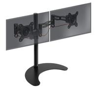 Duronic DM35D2 Bras pour 2 moniteurs d’Ordinateur Support Double d’écran PC articulé Ergonomique de Bureau VESA 75 100 Hauteur Ajustable Rotatif Inclinable Pivotant Compatibilité Universelle