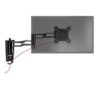 Duronic DM35W1X3 Support Mural pour écran de PC Hauteur Ajustable Inclinable/Rotatif Compatibilité Universelle avec Moniteur VESA 75/100 1 Extension Passe câble Installation au Mur