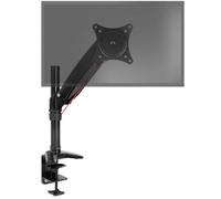 Duronic DM551X1 Support d'écran PC à Pince pour Bureau Mécanisme à Ressort Ajustements à la volée Hauteur Ajustable Compatibilité avec Moniteur VESA 75/100 Potence et Bras en Aluminium