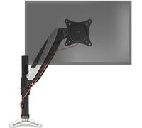 Duronic DM651X1 Bras pour Moniteur d’Ordinateur Support d’écran PC articulé à gaz Ergonomique pour Bureau VESA 75 100 Ecran Ajustable à la volée Rotatif Inclinable Pivotant Chrome
