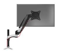 Duronic DM651X2 Support d'écran PC à Pince pour Bureau Mécanisme à gaz Ajustement à la volée Hauteur Ajustable Compatibilité avec moniteurs VESA 75/100 1 Extension Revêtement en Chrome