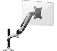 Duronic DM651X2 Support d'écran PC à Pince pour Bureau Mécanisme à gaz Ajustement à la volée Hauteur Ajustable Compatibilité avec moniteurs VESA 75/100 1 Extension Revêtement en Chrome G