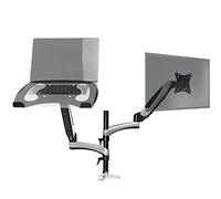 Duronic DM65L1X1 Bras pour Moniteur d’Ordinateur et d’Ordinateur Portable Support d’écran PC et Ordinateur articulé Ergonomique VESA 75 100 Hauteur Ajustable Rotatif Inclinable Pivotant