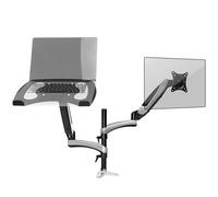 Duronic DM65L1X1 Support de Moniteur et Support d'Ordinateur Portable PC à Pince pour Bureau | Mécanisme à gaz | Ajustements