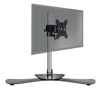 Duronic DM751 Support d’écran de PC sur Socle pour Bureau Hauteur Ajustable Rotatif et Inclinable Compatibilité avec Moniteurs VESA 75 100 Potence et Bras en Aluminium Socle Inclus
