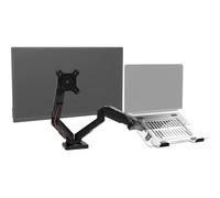 Duronic DMDCL1X1 Support de moniteur et support d'ordinateur portable PC à pince pour bureau Mécanisme à gaz Ajustement omnidirectionnel à la volée Compatibilité avec moniteur VESA 75/100