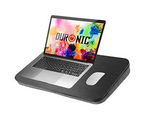 Duronic DML412 Support pour Ordinateur Portable Lapdesk pour Laptop | Plateau pour ordinateur portable souris 56,2 x 30 cm Support incliné ergonomique Télétravail travail lecture études devoirs