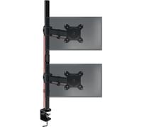 Duronic DMT252VX1 Bras pour Moniteurs d'Ordinateur | Support d'écrans PC Double pour Bureau avec Potence de 100 cm | VESA 75 100 | Hauteur Ajustable | Rotatif Inclinable Pivotant avec Extension