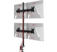 Duronic DMT254 Bras pour 4 Moniteurs d'Ordinateur Support d'écrans PC articulé pour Bureau avec Potence de 100 cm VESA 75 100 Hauteur Ajustable Rotatif Inclinable Pivotant