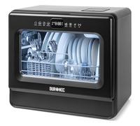 Duronic DW10 BK Lave-vaisselle posable 1050W Lave vaisselle de comptoir | Lave vaisselle avec 5 programmes de lavage séchage Lave les plats assiettes verres bols couverts fruits Gain de place