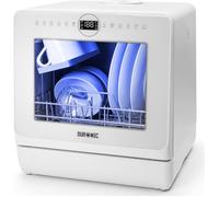 Duronic DW5 WE Lave-vaisselle de table 950W lave vaisselle posable portable compact gain de place pour petite cuisine 7 programmes d