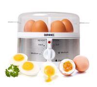 Duronic EB35 WE Cuiseur à oeufs - De 1 à 7 oeufs - Thermostat et minuteur pour obtenir oeufs durs/mollets/à la coque avec fonction dédiée pour préparer deux types de cuisson