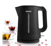 Duronic EK17 BK Bouilloire électrique de 2200W | 1,7L avec filtre anticalcaire | Niveau d’eau visible | Chauffe rapidement | Idéal pour café soluble soupe instantanée chocolat chaud thé purée