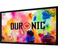 Duronic FFPS150 /169 Ecran de projection fixe de 150 pouces ou 381 cm ? Ratio 16:9 ? Monture en métal avec revêtement velours et toile extensible anti-pli ? Installation murale idéale pour home cinéma