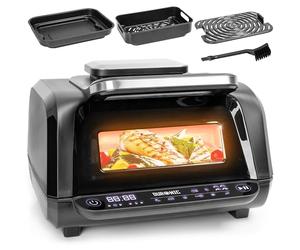 Duronic FG19 Airfryer Grill Friteuse électrique à air chaud grill 1900W Four Friteuse sans huile accessoires pour airfryer cuisson rôtir pizza gril griller frites barbecue intérieur