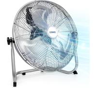 Duronic FN16 Ventilateur de Sol de 16 Pouces de 75W en Métal chromé 4 Vitesses Ventilateur à grande Puissance Idéal pour la Maison la Salle de Sport le Bureau les Entrepôts