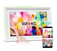 Duronic Frameo PF2A WE Cadre Photo numérique connecté Ecran Tactile 10,1 Pouces Lecteur Photos vidéos Haute résolution 1280 x 800 Pixels Mémoire 32 Go Chargeur 5V/3A