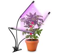 Duronic GLC36 Lampe de croissance horticole triple à pince 60W Ampoules LED 3 modes bleu rouge mixte Intensité ajustable Prise USB Lumière de culture pour plante fruit légume fleur herbe