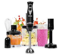 Duronic HB35 Bundle Mixeur plongeant à main 350W avec Presse-Purée Hachoir Fouet Spiraliseur 2 Réglages de Vitesses 2 lames et axe en inox Idéal pour Soupe Pâtisserie Smoothie Purée Fruits Légumes