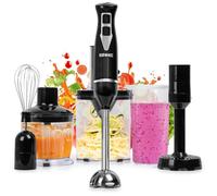 Duronic HB35 Bundle Mixeur plongeant à main 350W avec Presse-Purée Hachoir Fouet Spiraliseur 2 Réglages de Vitesses 2 lames et axe en inox Idéal pour Soupe Pâtisserie Smoothie Purée Fruits Légumes