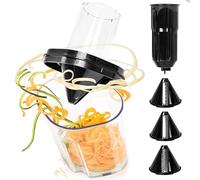 Duronic HBS35 Spiraliseur Coupe légumes compatible avec Mixeur plongeant HB35B ou HB35C de Duronic Découpe les légumes et fruits en spirales épaisses moyennes ou fines 3 cônes lames disponibles