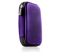 Duronic HDC2 VT étui de Protection Semi Rigide pour Disque Dur, GPS, Batterie Portable, liseuse Housse pour disques durs externes Violet EVA Antichoc Léger et Compact 11 x 15 cm