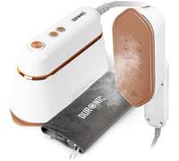 Duronic HS90 WE Fer à repasser de voyage Portable Utilisation horizontale et verticale 2 fonctions vapeur Poignée rétractable