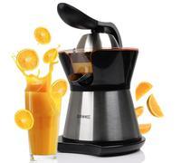 Duronic JE304 Presse agrumes électrique 300W Capacité 400 ml Jus de fruit | Filtre réglable pour la pulpe Poignée en aluminium Idéal pour jus d'agrumes oranges citron fruit frais