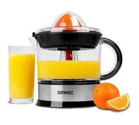 Duronic JE407 Presse-agrumes électrique de 40W Capacité de 700 ml 2 cônes interchangeables Filtre réglable pour la Pulpe Idéal pour Jus d'Agrumes Oranges Citrons Fruits frais