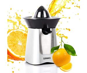 Duronic JE6 SR Presse-agrumes 100W Tamis récupérateur de pulpe | 2 cônes interchangeables Bec verseur antigouttes Idéal pour jus d'agrumes oranges citron fruit frais