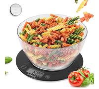 Duronic KS7000 Balance de Cuisine en Verre | Capacité de 10 kg |Bol Inclus | Affichage numérique | Fonction d’ajout de Poids | Précision à 1 g | Idéale pour Faire des gâteaux et de la pâtisserie