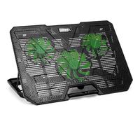 Duronic LC3 Refroidisseur Ordinateur Portable 3 Ventilateurs Tapis Refroidisseur pour Laptop Contre la surchauffe des appareils 2 Ports USB Hauteur Ajustable Contrôle de la température