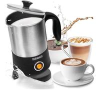 Duronic MF300 Mousseur à Lait électrique automatique 550W Pour café cappuccino latte chocolat chaud thé Mousse chaude ou froide et lait chaud Capacité 400 ml Pot en inox