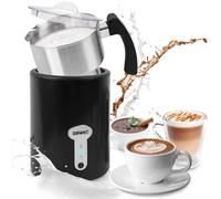 Duronic MF500 BK Mousseur à Lait électrique automatique 550W Pour café cappuccino latte chocolat chaud thé Mousse chaude ou froide et lait chaud Capacité 500 ml Pot en inox
